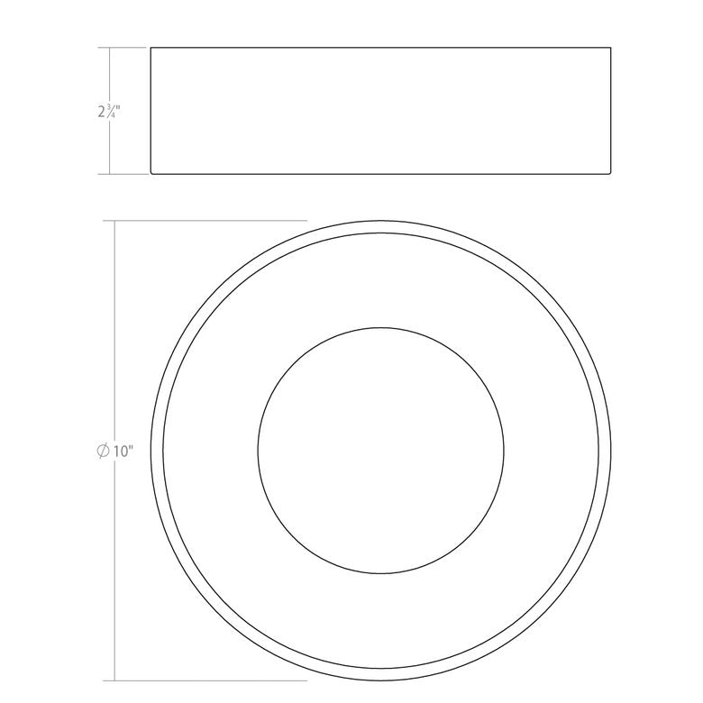 SONNEMAN Ilios 10" 1-Light LED Satin White Frosted Acrylic Shade Surface Flush Mount Lighting