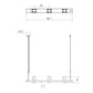 SONNEMAN Intervals 4' 3-Light LED Satin Black Etched Glass Acrylic Cone Shade Linear Beam Pendant Light