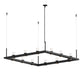 SONNEMAN Intervals 4' x 4' 12-Light LED Satin Black Clear Cone Uplight Trim Linear Beam Pendant Light