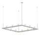 SONNEMAN Intervals 4' x 4' 12-Light LED Satin White Etched Cylinder Uplight Trim Linear Beam Pendant Light