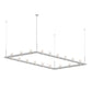 SONNEMAN Intervals 4' x 8' 18-Light LED Satin White Etched Cylinder Uplight Trim Linear Beam Pendant Light