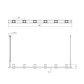 SONNEMAN Intervals 8' 6-Light LED Satin White Etched Cylinder Uplight Trim Linear Beam Pendant Light