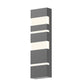 SONNEMAN Jazz Notes 21" 1-Light LED Textured Gray Aluminum With Optical Acrylic Shade Wall Sconce
