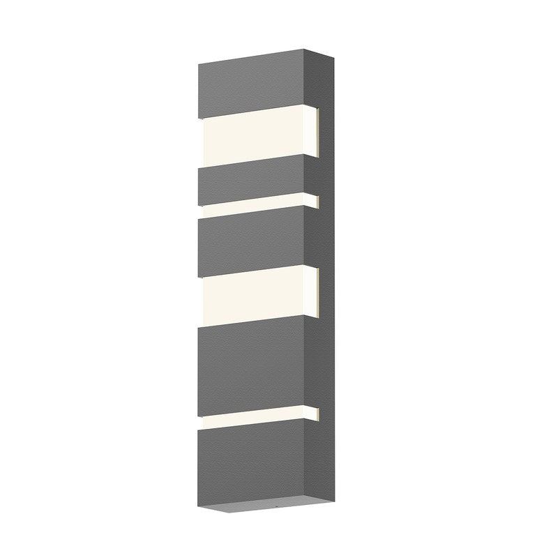 SONNEMAN Jazz Notes 21" 1-Light LED Textured Gray Aluminum With Optical Acrylic Shade Wall Sconce