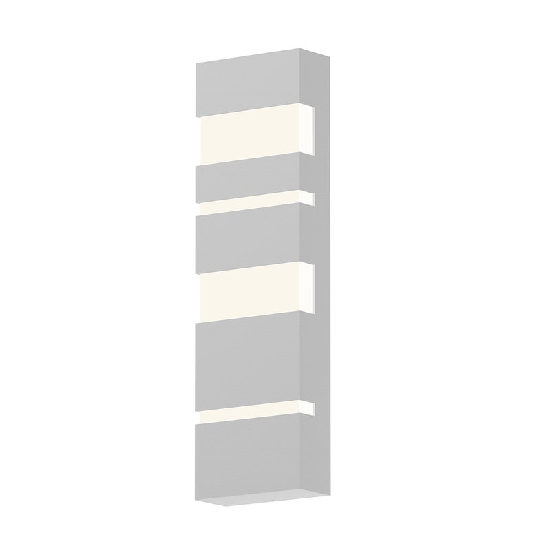 SONNEMAN Jazz Notes 21" 1-Light LED Textured White Aluminum With Optical Acrylic Shade Wall Sconce