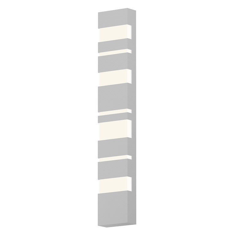 SONNEMAN Jazz Notes 36" 1-Light LED Textured White Aluminum With Optical Acrylic Shade Wall Sconce
