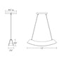 SONNEMAN Kabu 12" LED Textured White Linear Pendant Light