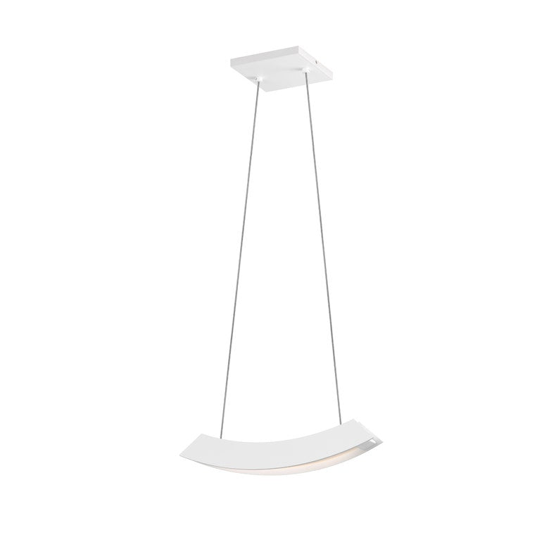 SONNEMAN Kabu 12" LED Textured White Linear Pendant Light