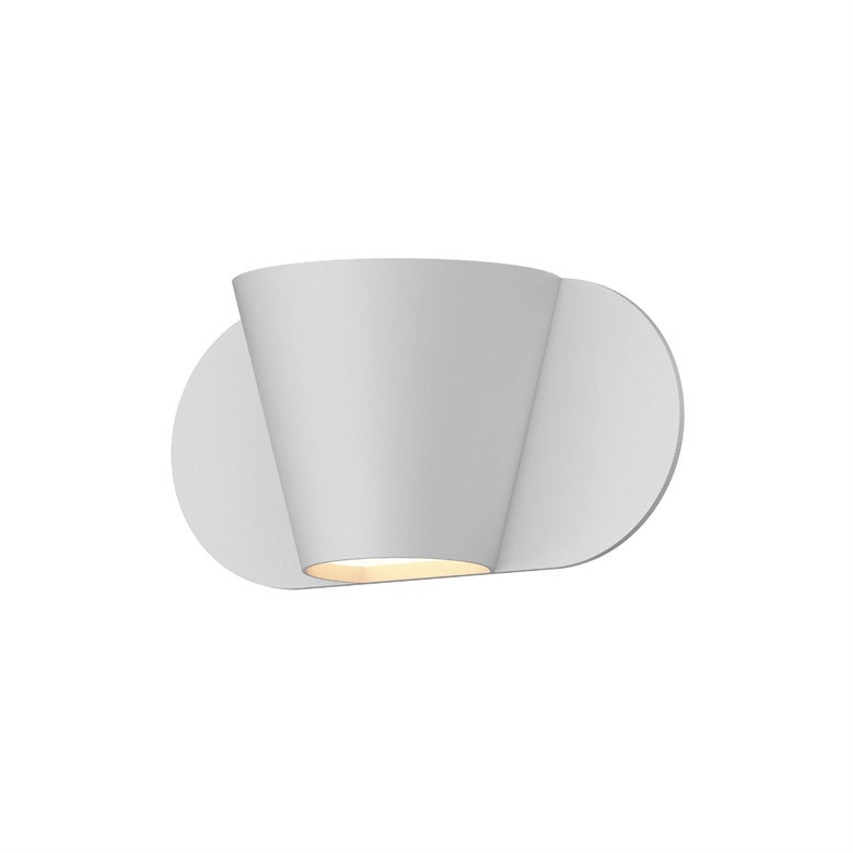 SONNEMAN Kaliko 1-Light LED Textured White Aluminum Shade Wall Sconce