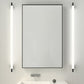 SONNEMAN Keel 22" 1-Light LED Bright Satin Aluminum Optical Acrylic Vanity Bath Bar Lighting