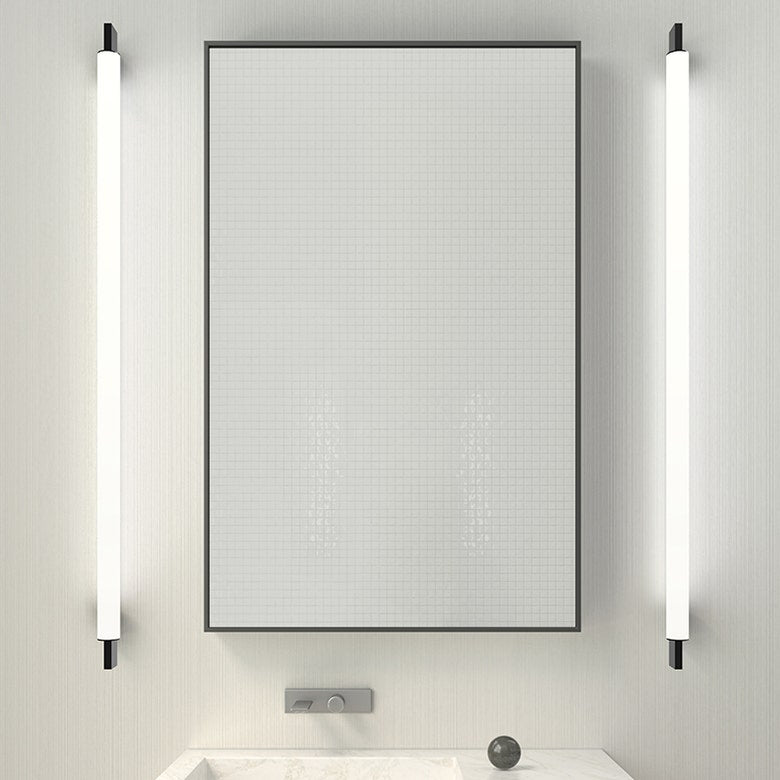 SONNEMAN Keel 22" 1-Light LED Bright Satin Aluminum Optical Acrylic Vanity Bath Bar Lighting
