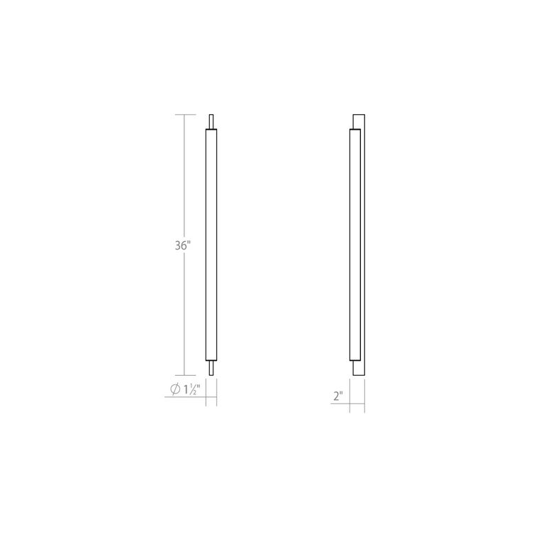 SONNEMAN Keel 36" 1-Light LED Satin White Optical Acrylic Vanity Bath Bar Lighting