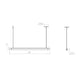 SONNEMAN Keel 44" 1-Light LED Bright Satin Aluminum Linear Suspension Pendant Light With 20FT Cord Length