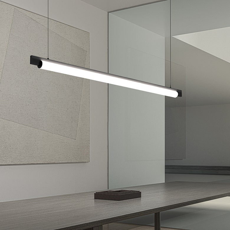 SONNEMAN Keel 44" 1-Light LED Satin Black Linear Suspension Pendant Light With 20FT Cord Length