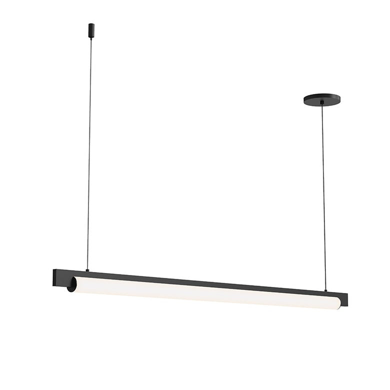SONNEMAN Keel 44" 1-Light LED Satin Black Linear Suspension Pendant Light