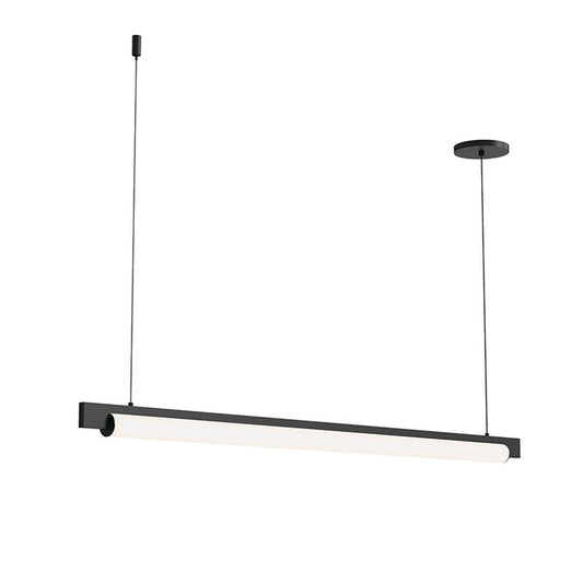 SONNEMAN Keel 44" 1-Light LED Satin Black Linear Suspension Pendant Light