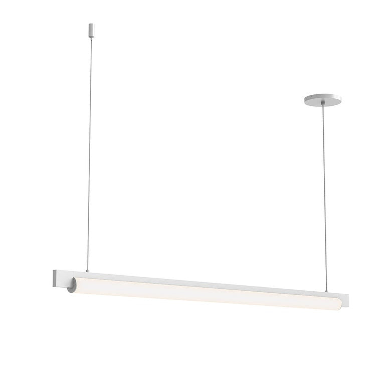SONNEMAN Keel 44" 1-Light LED Satin White Linear Suspension Pendant Light