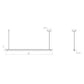SONNEMAN Keel 60" 1-Light LED Bright Satin Aluminum Linear Suspension Pendant Light