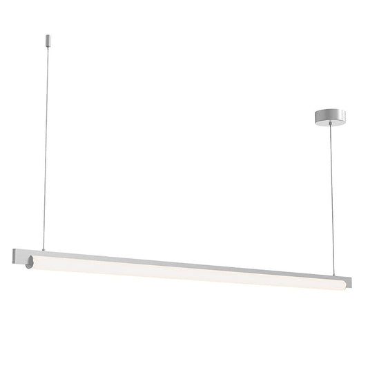 SONNEMAN Keel 60" 1-Light LED Bright Satin Aluminum Linear Suspension Pendant Light With 20FT Cord Length