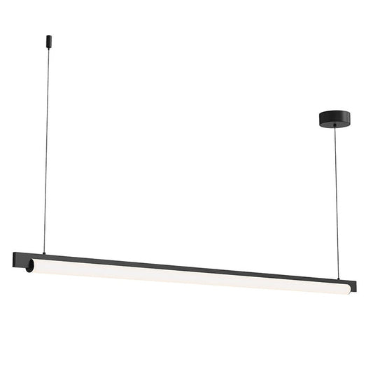 SONNEMAN Keel 60" 1-Light LED Satin Black Linear Suspension Pendant Light With 20FT Cord Length