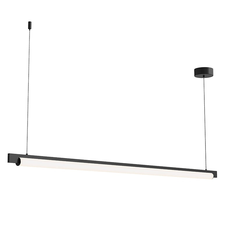 SONNEMAN Keel 60" 1-Light LED Satin Black Linear Suspension Pendant Light