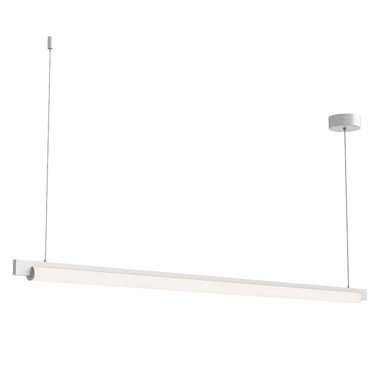 SONNEMAN Keel 60" 1-Light LED Satin White Linear Suspension Pendant Light