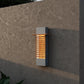 SONNEMAN Kengo 20" 1-Light LED Textured Gray Aluminum With Teak Shade Wall Sconce