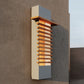 SONNEMAN Kengo 20" 1-Light LED Textured Gray Aluminum With Teak Shade Wall Sconce