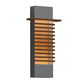 SONNEMAN Kengo 20" 1-Light LED Textured Gray Aluminum With Teak Shade Wall Sconce