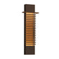 SONNEMAN Kengo 30" 1-Light LED Textured Bronze Aluminum With Teak Shade Wall Sconce