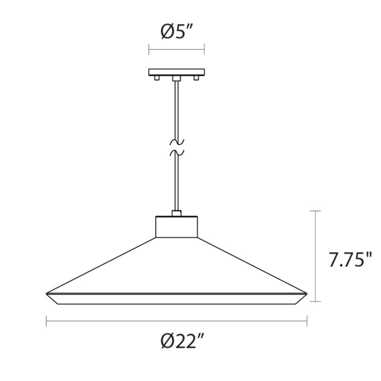 SONNEMAN Koma Edo 1-Light E26 Bulb Base Satin White Aluminum Shade Pendant Light