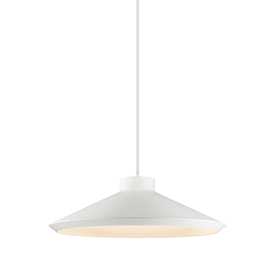 SONNEMAN Koma Edo 1-Light E26 Bulb Base Satin White Aluminum Shade Pendant Light