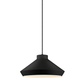 SONNEMAN Koma Meiji 1-Light E26 Base Satin Black Pendant Light