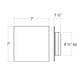 SONNEMAN LP 1-Light LED Square Shape Textured White Aluminum Shade Wall Sconce