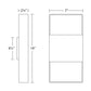 SONNEMAN Light Frames 14" Integral LED Textured White Aluminum Shade Up/Down Wall Sconce