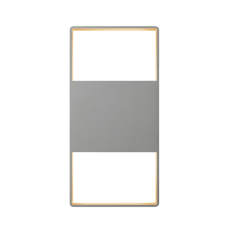 SONNEMAN Light Frames 14" Integral LED Textured Gray Aluminum Shade Up/Down Wall Sconce