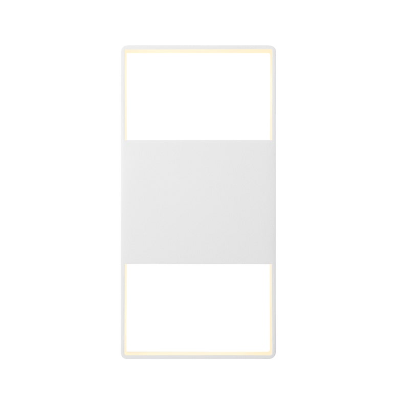 SONNEMAN Light Frames 14" Integral LED Textured White Aluminum Shade Up/Down Wall Sconce