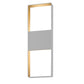 SONNEMAN Light Frames 21" Integral LED Textured Gray Aluminum Shade Up/Down Wall Sconce