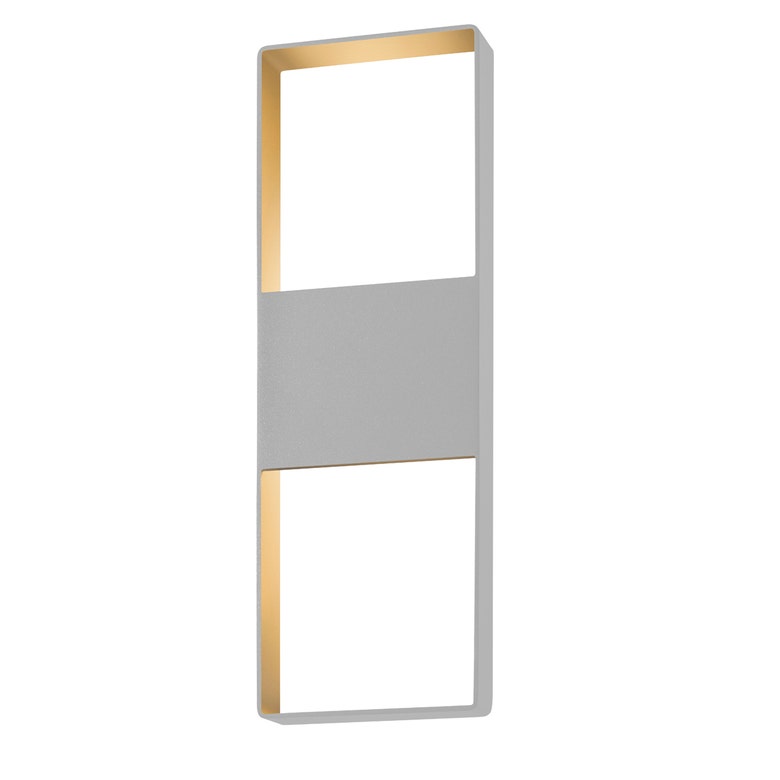 SONNEMAN Light Frames 21" Integral LED Textured Gray Aluminum Shade Up/Down Wall Sconce