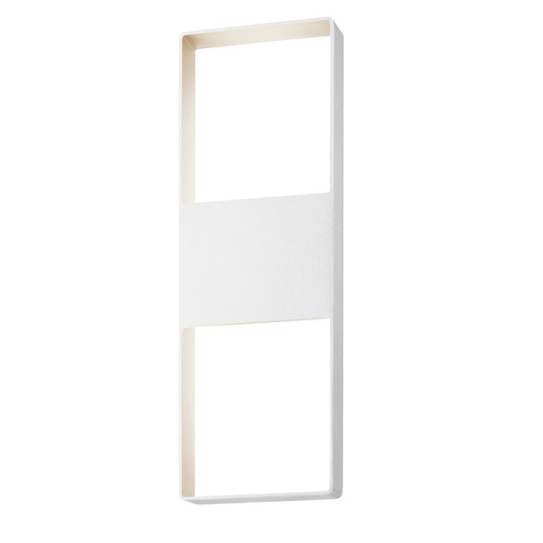 SONNEMAN Light Frames 21" Integral LED Textured White Aluminum Shade Up/Down Wall Sconce