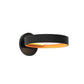 SONNEMAN Light Guide Ring 1-Light LED Satin Black With Apricot Interior Aluminum Clear Acrylic Shade Wall Sconce