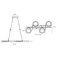 SONNEMAN Light Guide Ring 4-Light Bar LED Satin Black With White Interior Chandelier