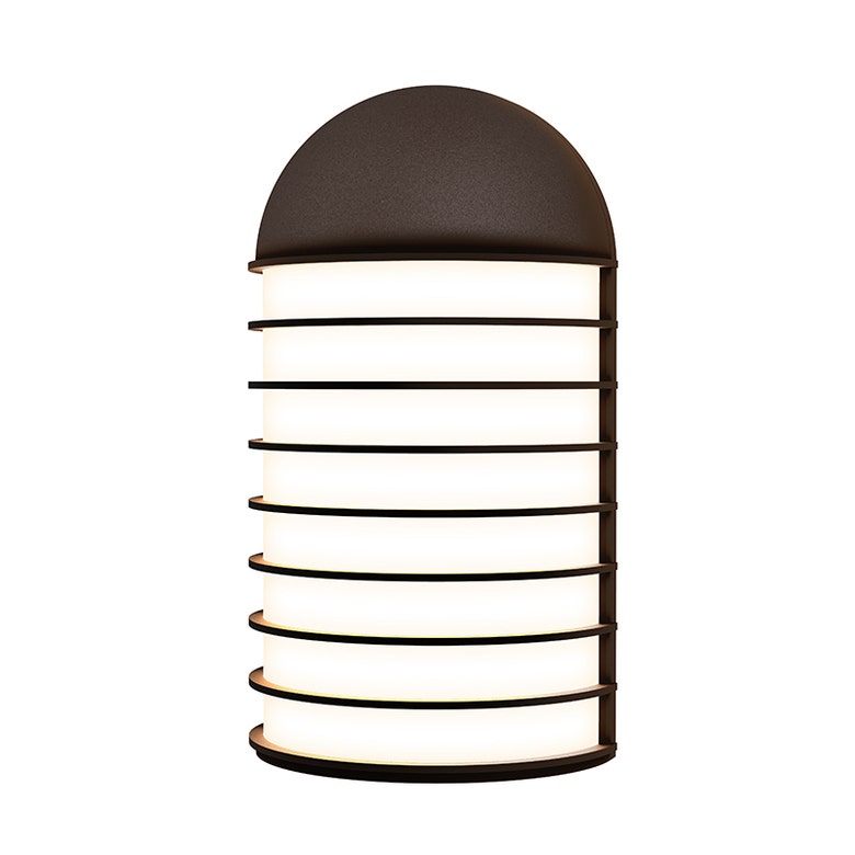 SONNEMAN Lighthouse 1-Light LED Big Textured Bronze Optical Acrylic Shade Wall Sconce