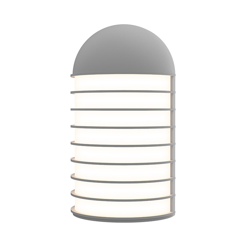 SONNEMAN Lighthouse 1-Light LED Big Textured Gray Optical Acrylic Shade Wall Sconce