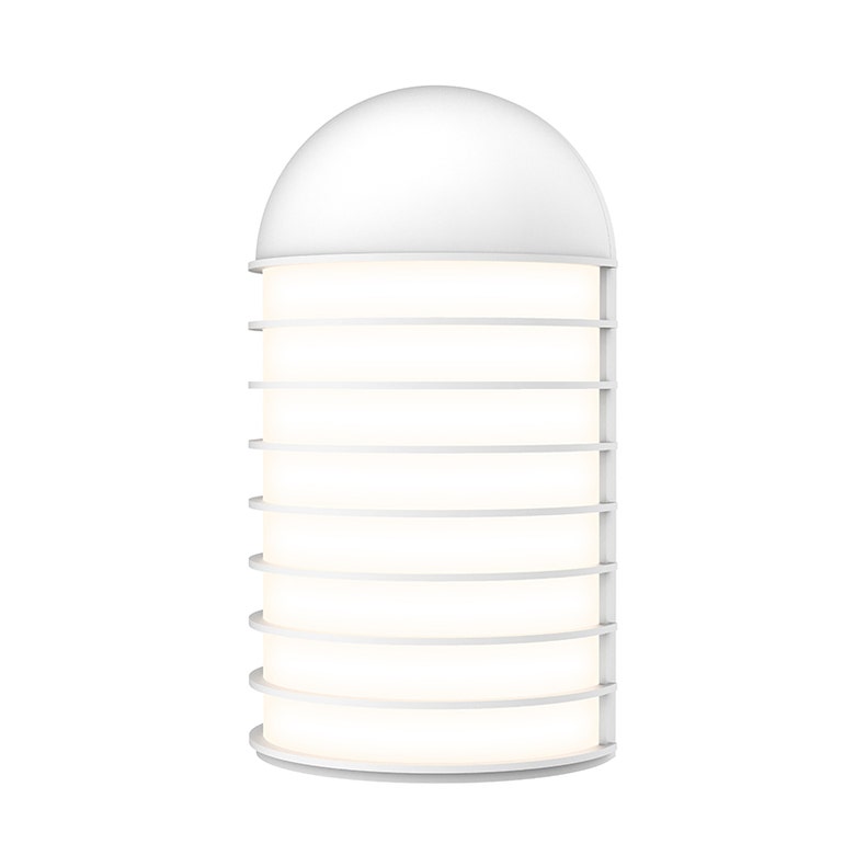 SONNEMAN Lighthouse 1-Light LED Big Textured White Optical Acrylic Shade Wall Sconce