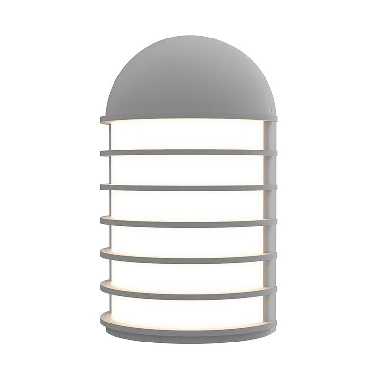 SONNEMAN Lighthouse 1-Light LED Short Textured Gray Optical Acrylic Shade Wall Sconce