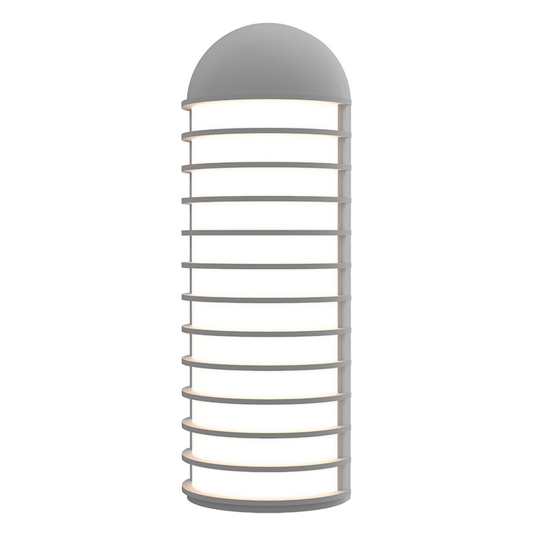 SONNEMAN Lighthouse 1-Light LED Standard Textured Gray Optical Acrylic Shade Wall Sconce