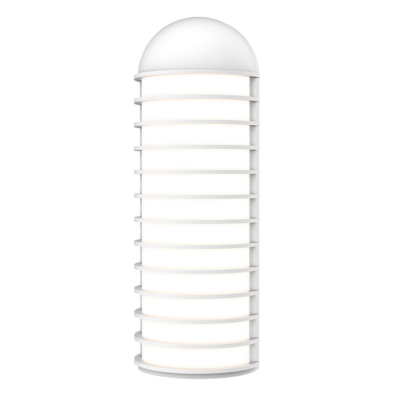 SONNEMAN Lighthouse 1-Light LED Standard Textured White Optical Acrylic Shade Wall Sconce