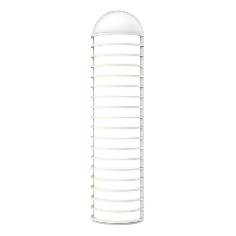 SONNEMAN Lighthouse 1-Light LED Tall Textured White Optical Acrylic Shade Wall Sconce