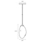 SONNEMAN Liquid 1-Light LED Satin Black Clear Glass Shade Standard Pendant Light
